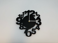 Speelse Wandklok Zwart - Premium Quality