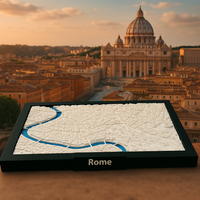 3D Geprinte Miniatuur van Rome – Gedetailleerde Stadskaart & Historische Architectuur - Premium Quality