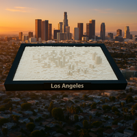 3D Geprinte Miniatuur van Los Angeles – Gedetailleerde Stadskaart & Skyline - Premium Quality