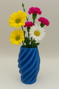 Stylish 3D printed vase with modern twisted design - Premium Quality