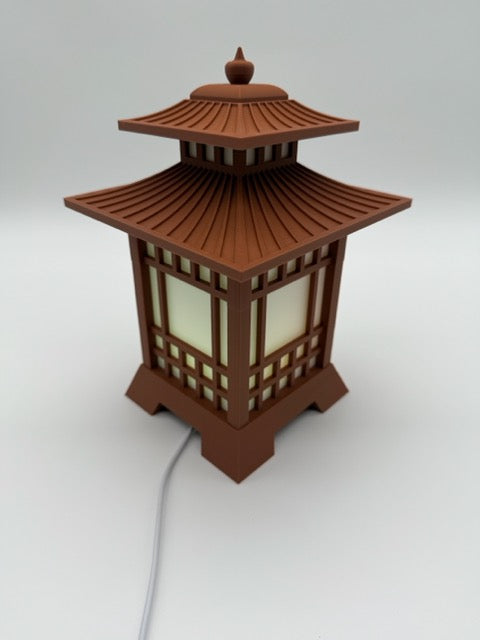 Japanse Pagode Lamp – Unieke LED Tafellamp met Afstandsbediening | Sfeervolle Oriëntaalse Decoratie