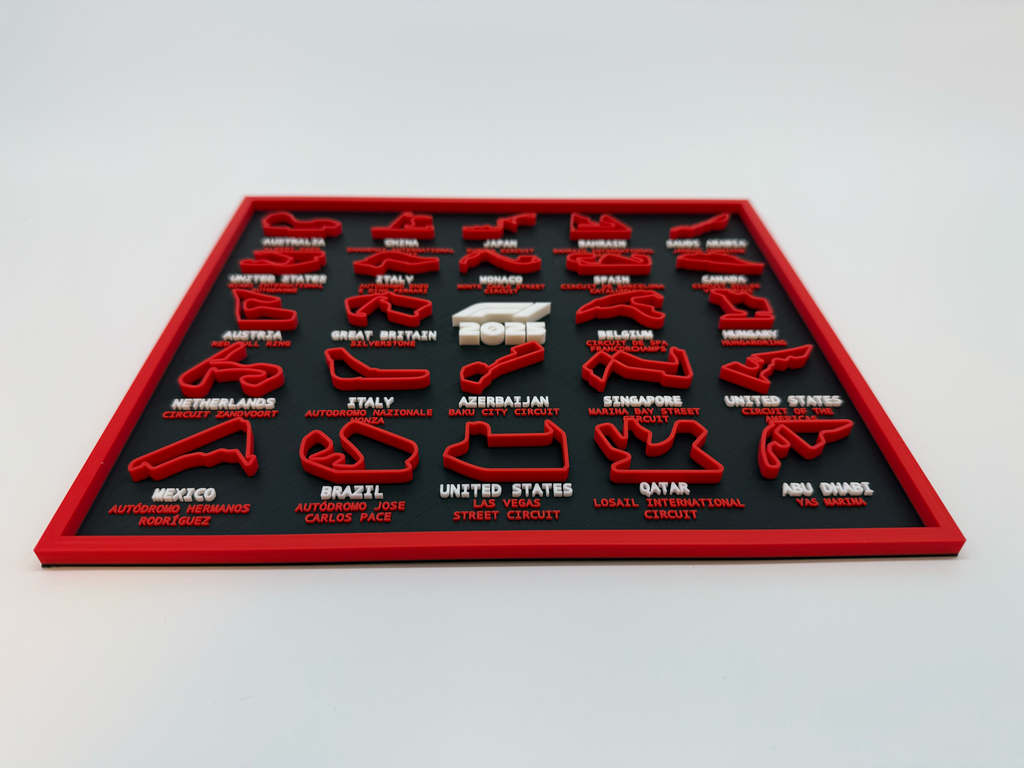 Kalender Formule 1 2025 - Premium Quality