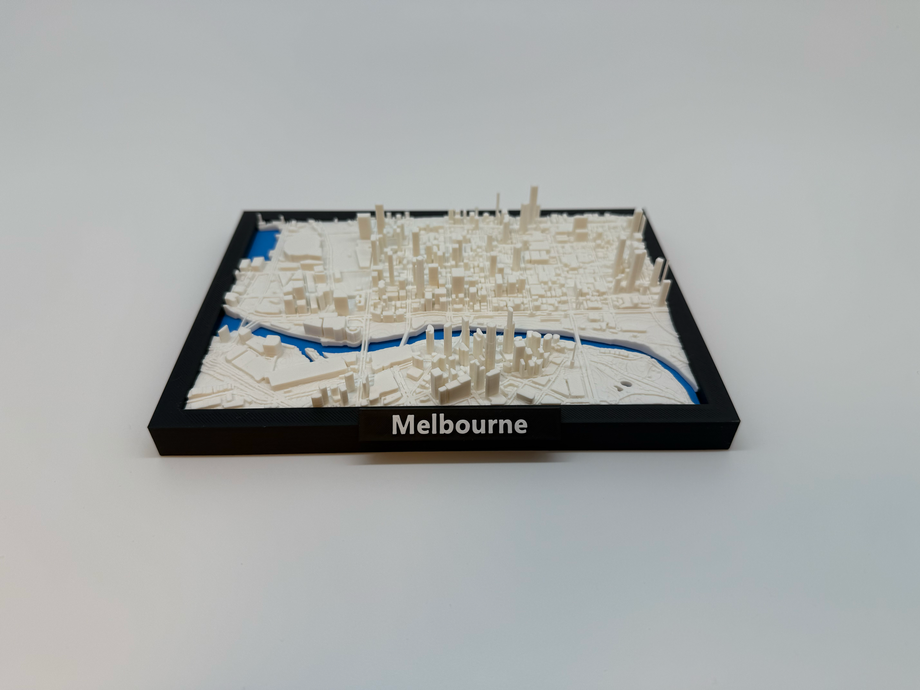 3D Geprinte Miniatuur van Melbourne – Gedetailleerde Stadskaart en Skyline - Premium Quality