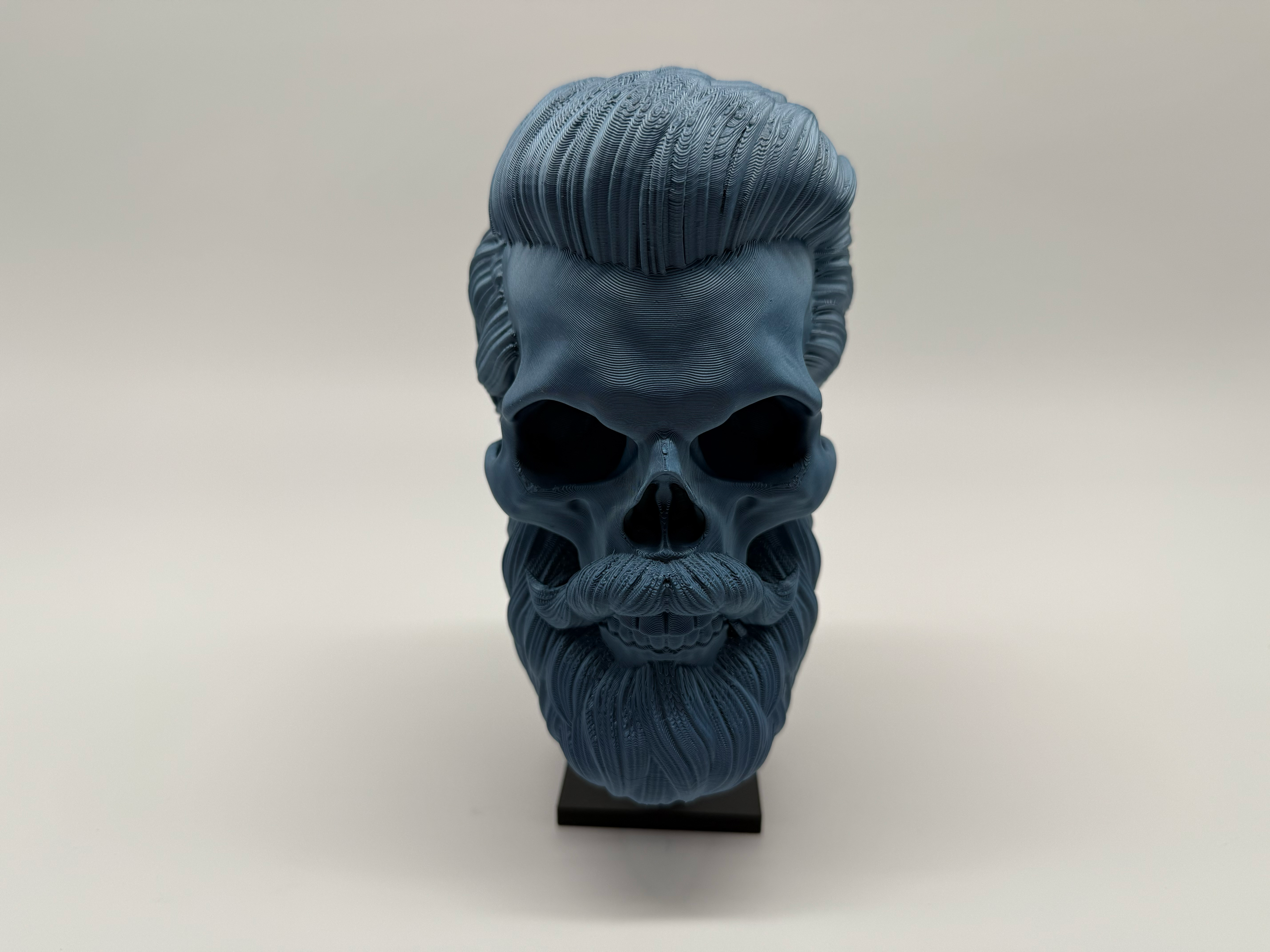 Human Skull With Beard - Premium Quality