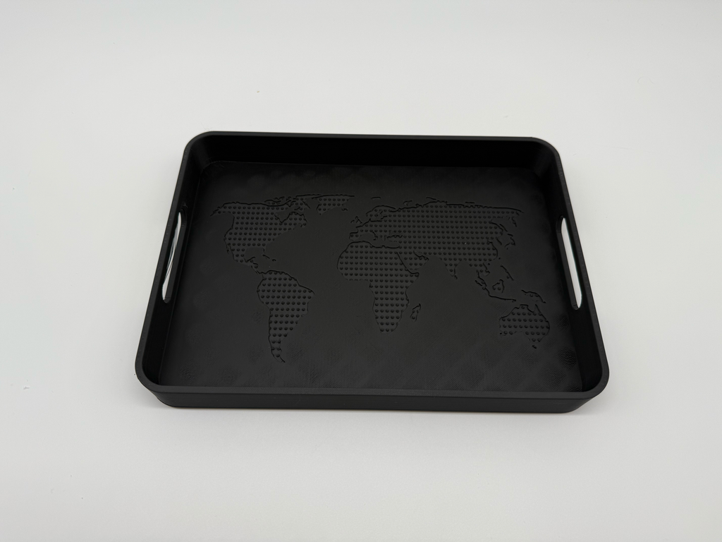 Dienblad met Wereldkaart Gravure - Modern Design - Premium Quality