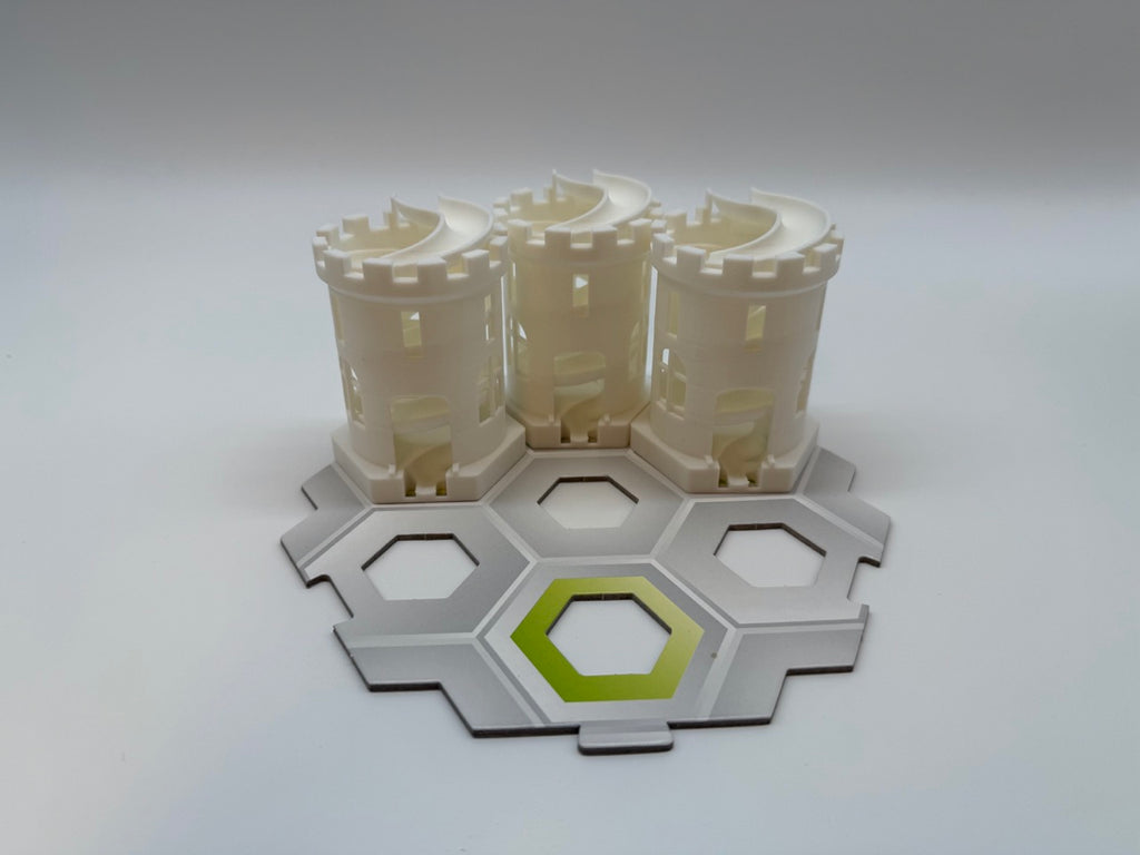 GraviTrax Compatibele Kasteeltorens – Set van 3, Wit - Premium Quality