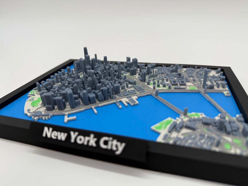 New York City Skyline - Gedetailleerde Stadskaart Decor en Cadeau - Premium Quality