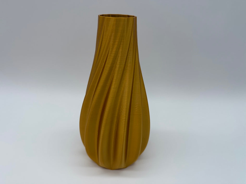 Stylish 3D printed vase with modern twisted design - Premium Quality