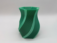 Vaas met Golvend Ribbelpatroon – Futuristisch Modern Design – Decoratieve Bloempot