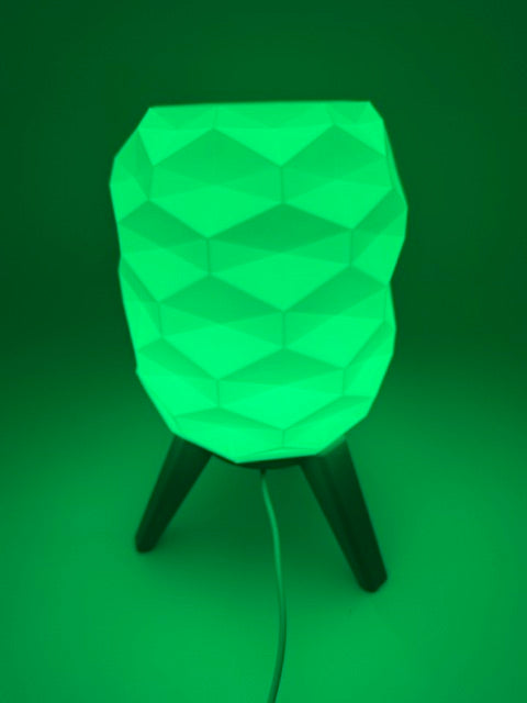 Design Tafellamp 'Switch' met Geometrisch Patroon en Zwart Onderstel – Moderne Sfeerverlichting