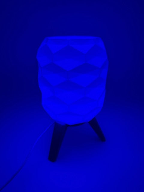 Design Tafellamp 'Switch' met Geometrisch Patroon en Zwart Onderstel – Moderne Sfeerverlichting