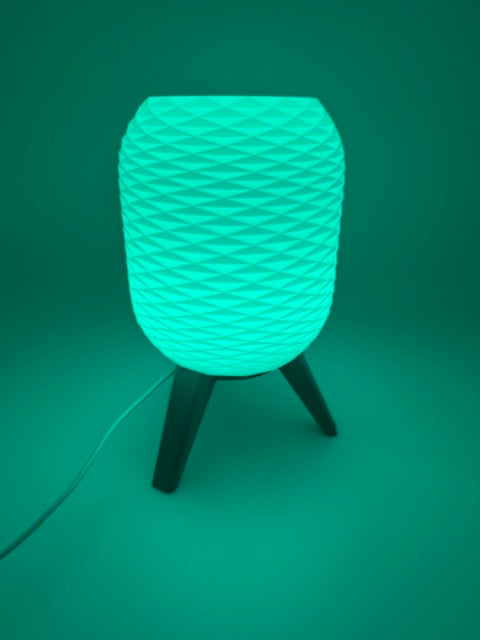 Design Tafellamp 'Switch' met Geometrisch Patroon en Zwart Onderstel – Moderne Sfeerverlichting