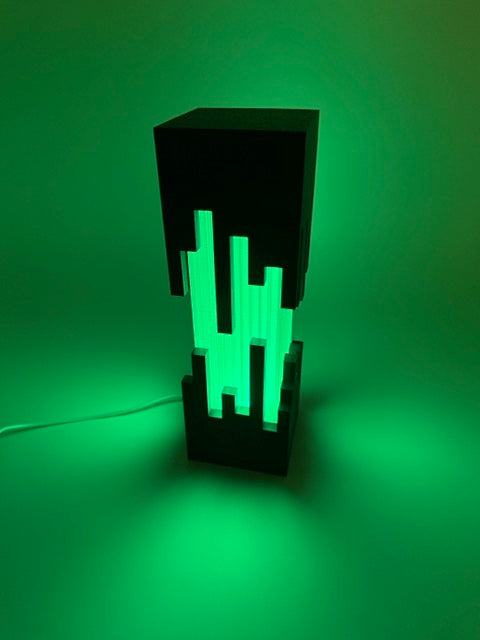 Design Tafellamp 'Future' met Zwart Uitgesneden Patroon en Kleurenwissel – Moderne Sfeerlamp met Afstandsbediening